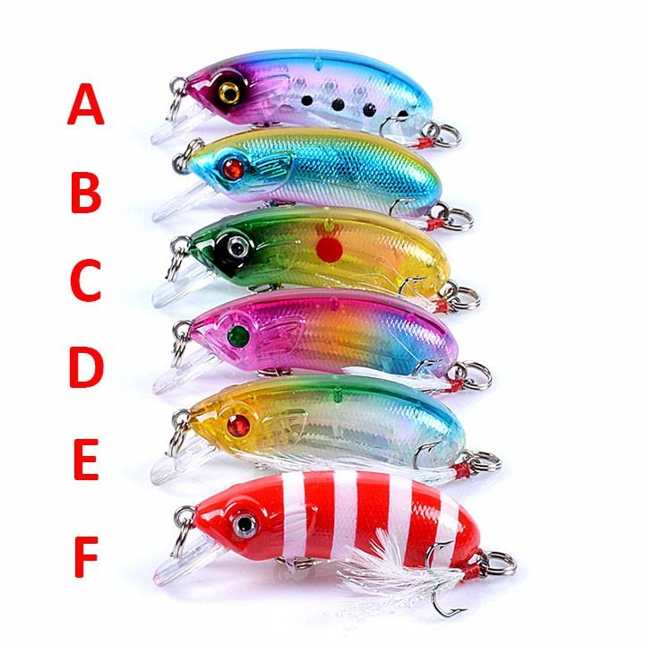 Mồi câu lure hình cá dài 5.1cm nặng 7.2g siêu nhậy mồi cá sâu
