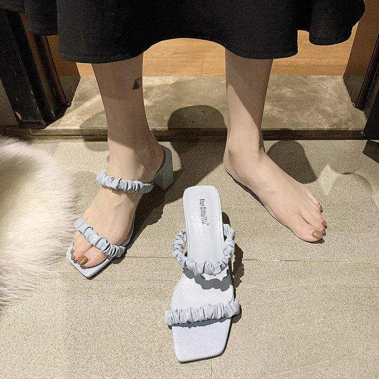 Giày Cao Gót Mũi Vuông Thời Trang Thanh Lịch Cho Nữ