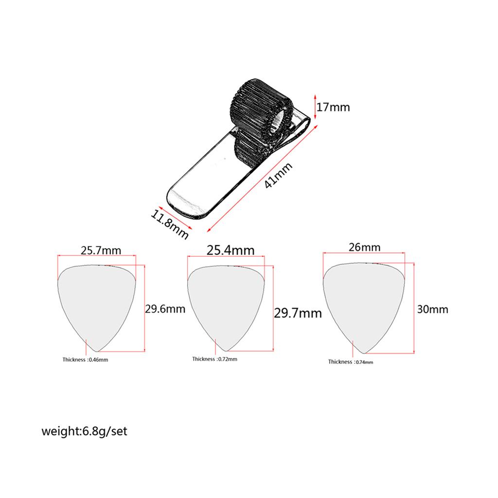 Đàn Guitar Phím Giá Đỡ Kẹp Kim Loại Đàn Guitar Chọn Kẹp với 3 Phím Bộ