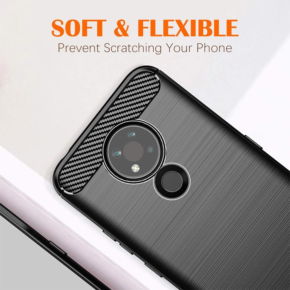 Ốp lưng cho Nokia 3.4 dẻo Carbon phay xước chống sốc chống vân tay