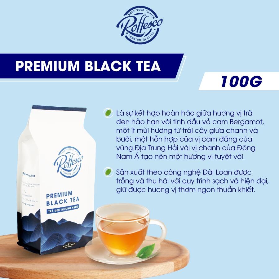 Trà Đen ROFFESCO PREMIUM BLACK TEA Hương Vỏ Cam Thuần Khiết Làm Hoàn Toàn Từ Trà Sạch Tốt Cho Sức Khỏe 100g