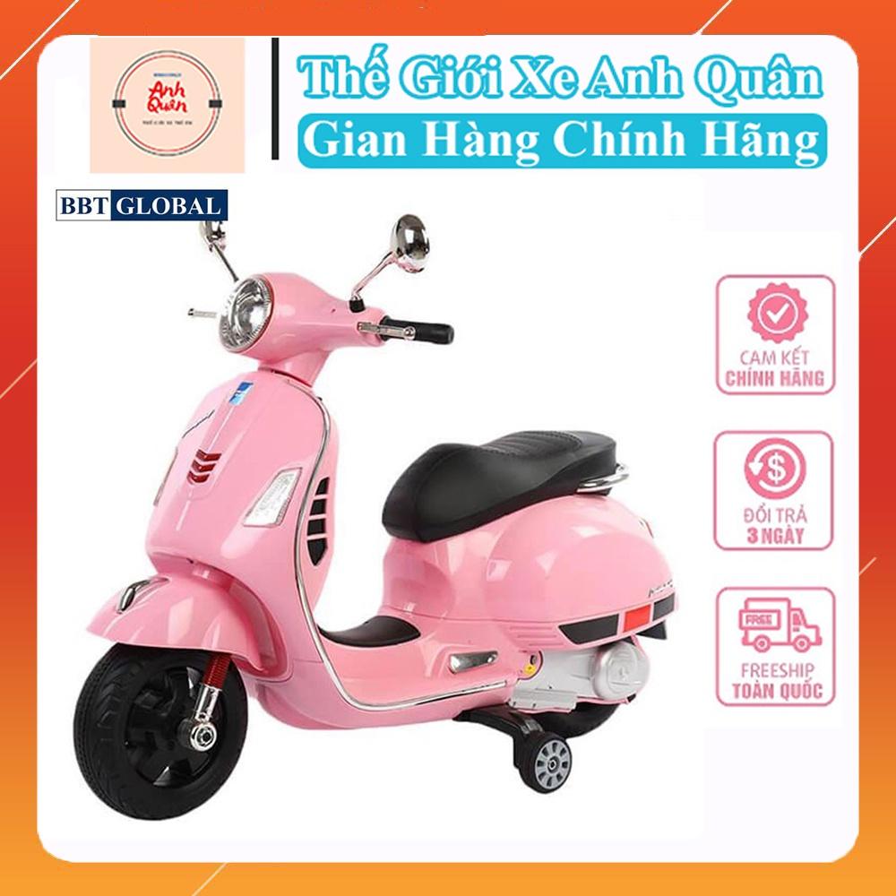 Xe máy vespa cho bé Xe máy điện trẻ em sử dụng chân ga đa chức năng Q618