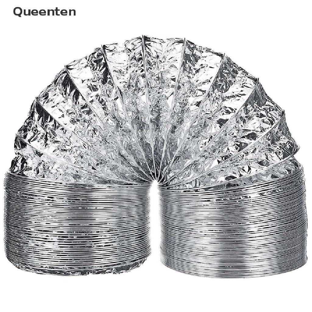 Queenten 4inch Aluminum Ventilator Pipe Air Ventilation Hose Flexible Exhaust Duct 1.5M QT