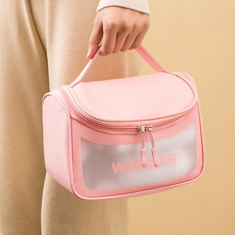 Túi đựng mỹ phẩm du lịch trong suốt cao cấp WASHBAG Có Móc Treo