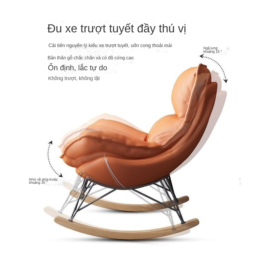 Ghế Lười Thư Giãn, Ghế Bập Bênh Đọc Sách, Ghế Sofa Lười- Tặng Kèm Đôn Ghế Gác Chân Êm Ái Chắc Chắn Bền Đẹp