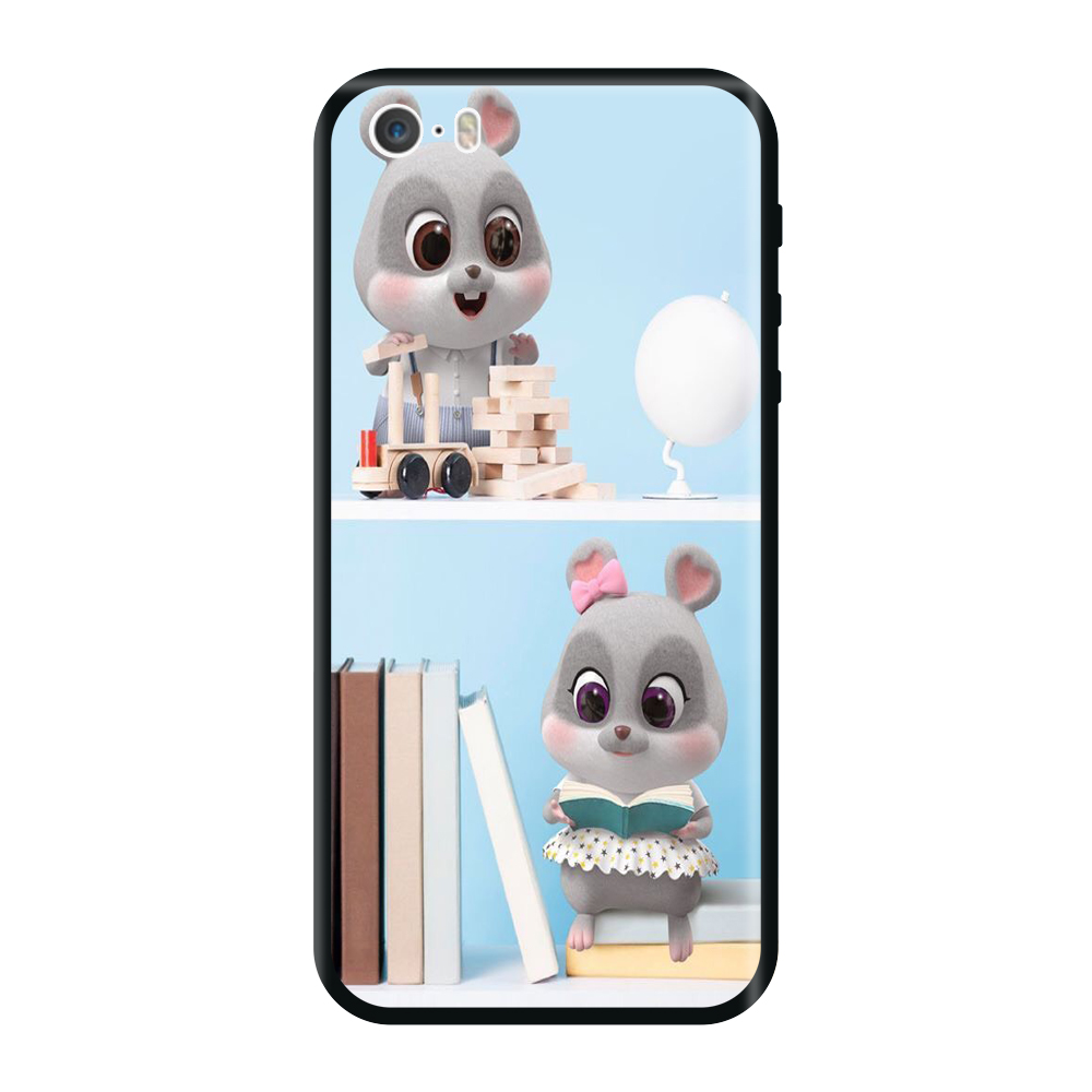 Ốp lưng TPU viền dẻo cho điện thoại IPHONE 5 Hình Chuột Tết 2020 - Mẫu 28