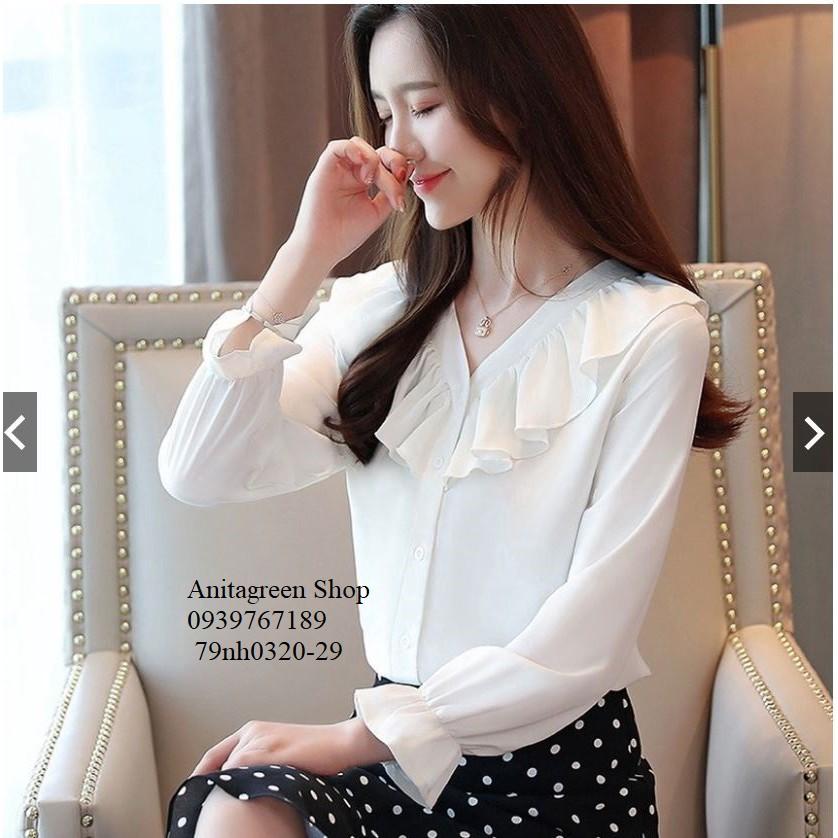 79nh0320-ÁO SƠ MI VOAN BÈO 2 MÀU s-6xl