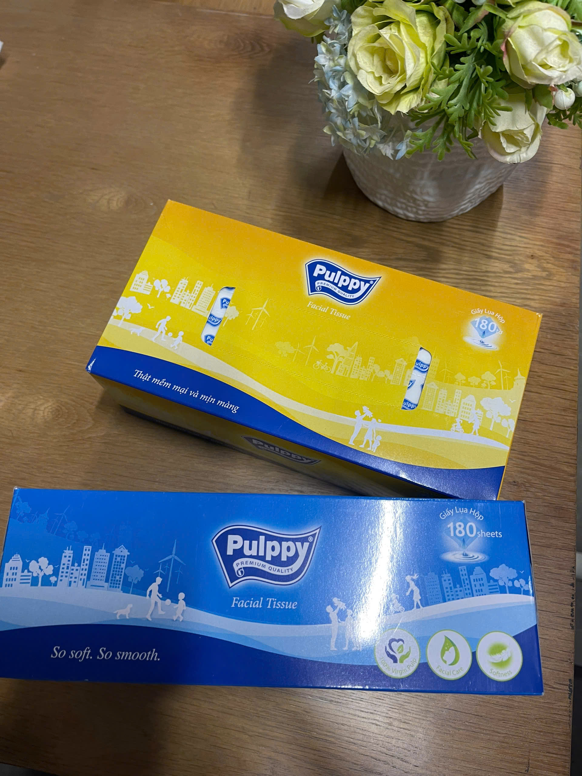 Khăn Giấy Hộp Giấy Rút Pulppy 2 Lớp Mềm Mịn Siêu Dai 180 Tờ 2 Lớp