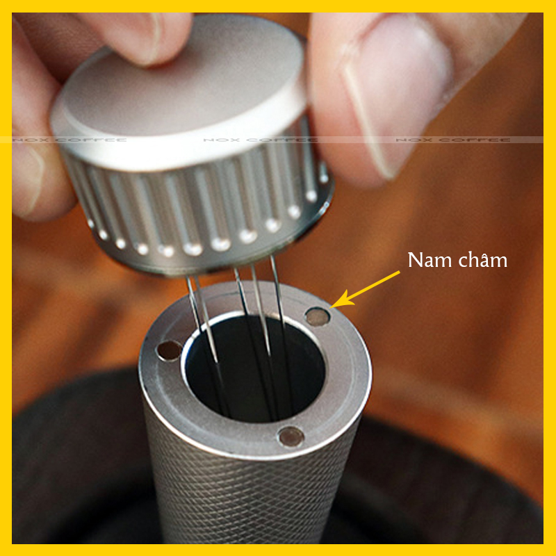 Nén cà phê kèm dụng cụ đánh tơi bột cà phê | Size 53,3mm và 58,3mm