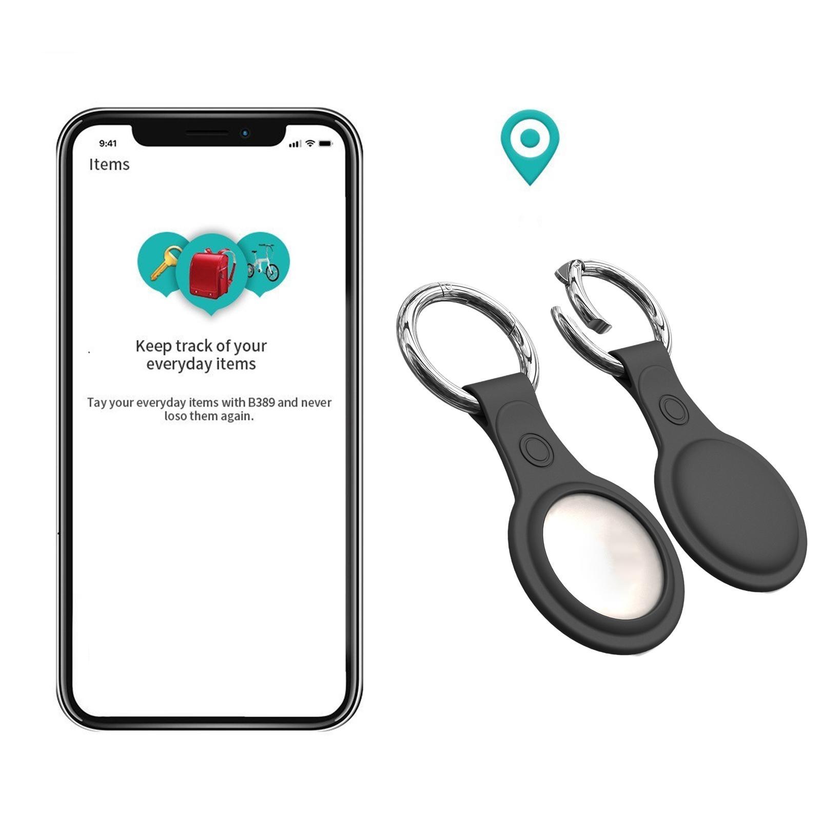Silicone Case Sleeve for Apple AirTags with Anti-Lost Keychain Ring