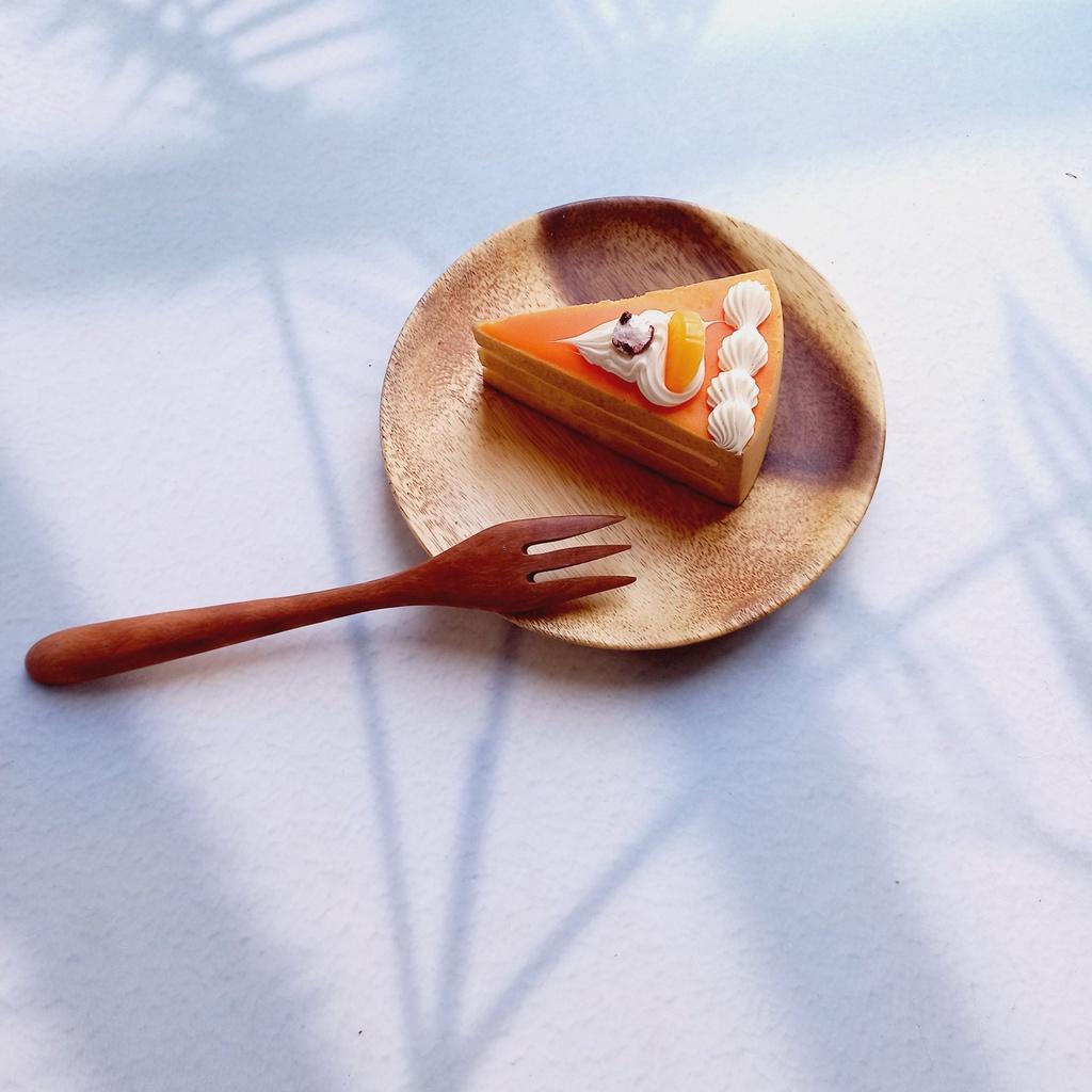 Dĩa,Nĩa Ăn Hoa Quả,Trái Cây, Dĩa Ăn Bánh Gato Gỗ Nhãn Cỡ 15cm,Dĩa Gỗ Thủ Công,Chụp Ảnh Trang Trí