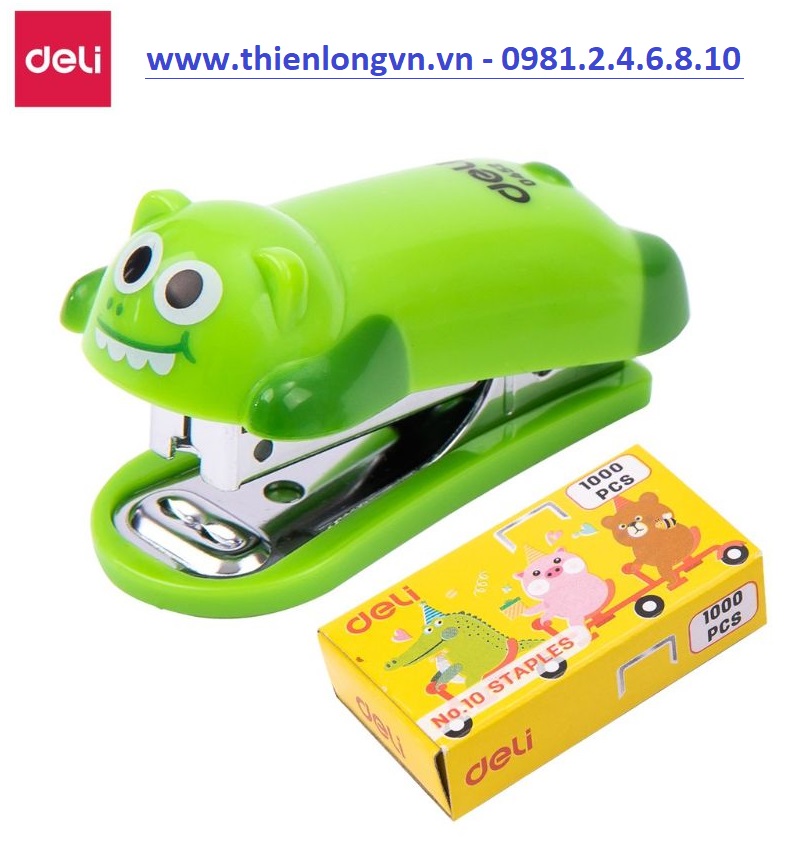 Dập ghim số 10 kèm hộp kim Deli - 0452