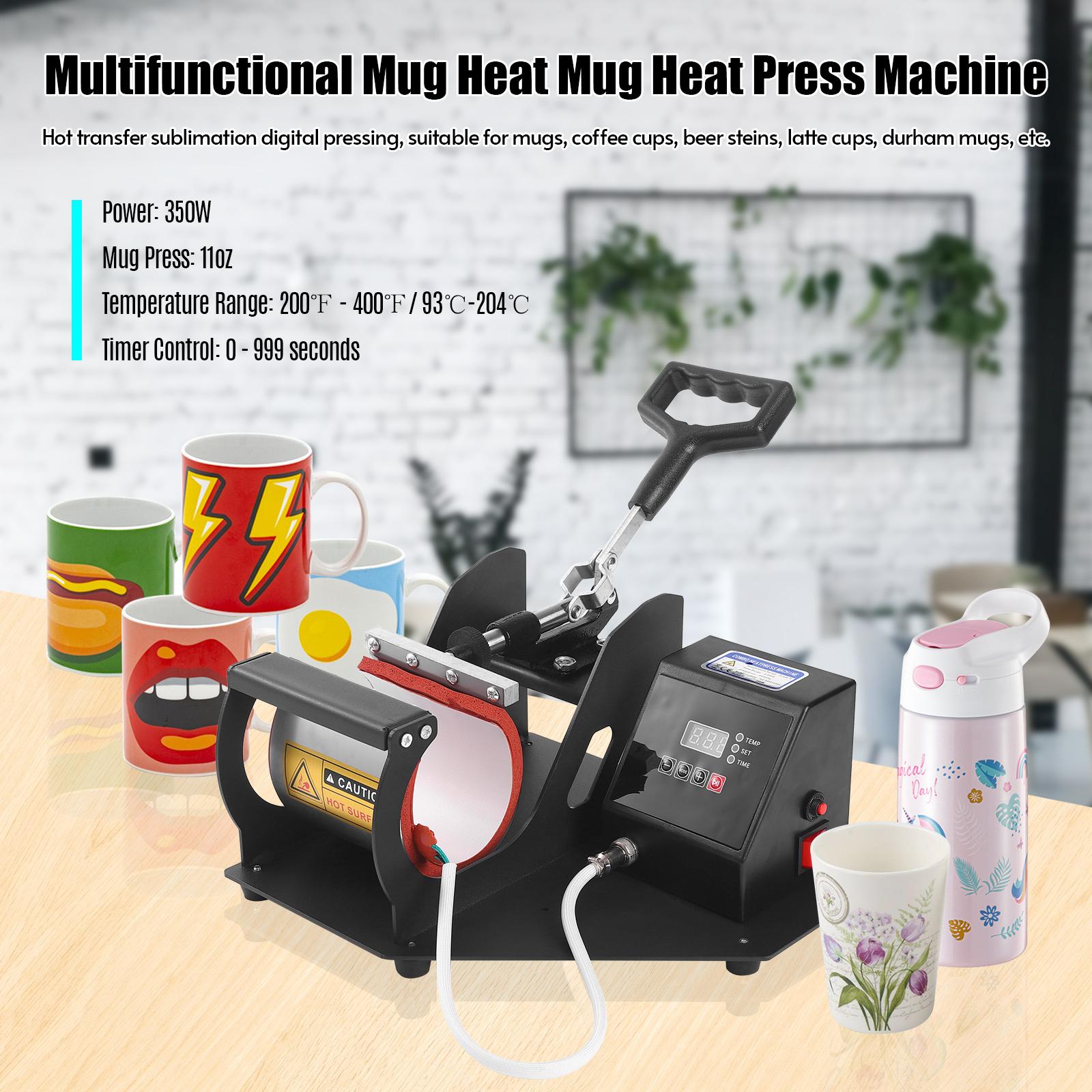 11oz Mug Heat Press Machine Hot Transfer Sublimation Digital Pressing Maker for Mug Coffee Cup Beer Stein Latte Cup