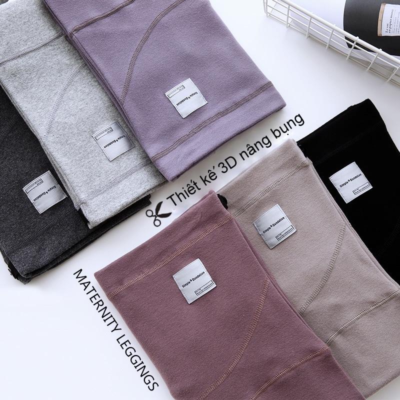 (60-85kg) Quần Legging Bầu Cạp Cao Cashmere dệt kim Dandelion Snugg Việt SNU2113