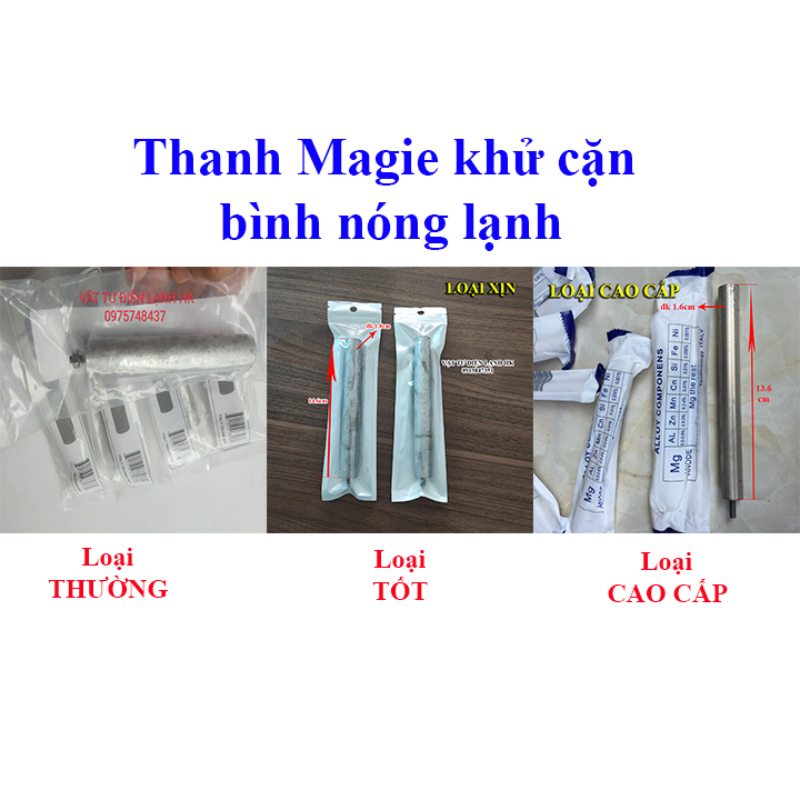 Thanh magie lọc cặn bình nóng lạnh - đa năng ren 4-5-6mm