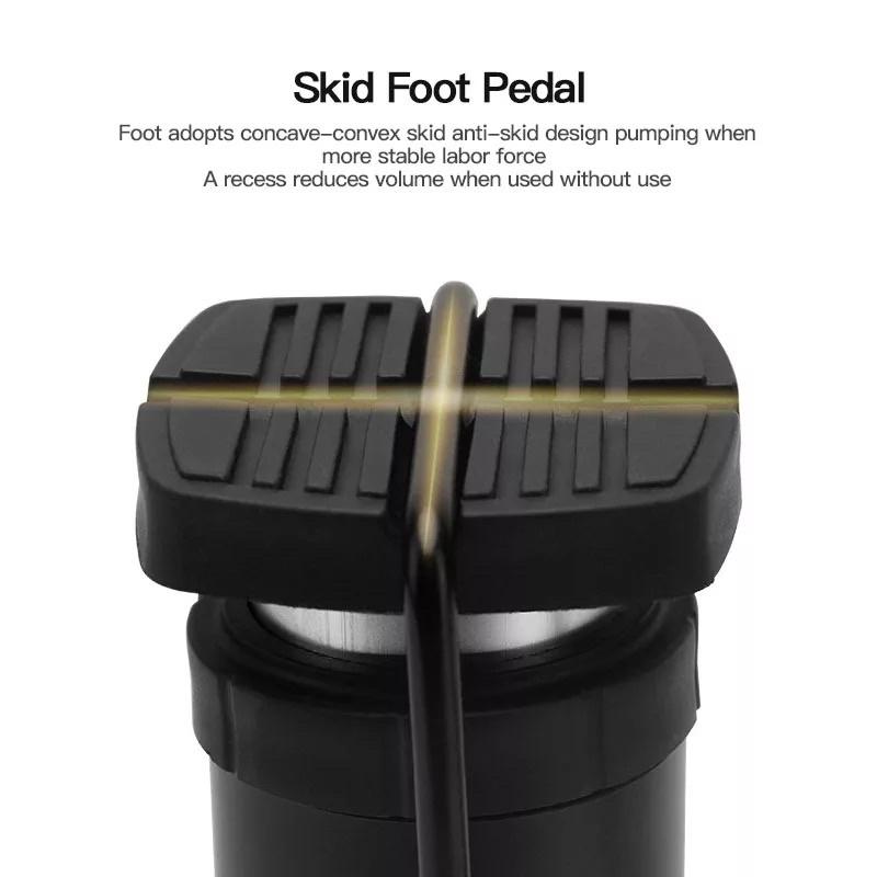 Bơm xe đạp xe máy xe hơi áp suất cao có đồng hồ đo áp suất hàng xịn, gọn gàng độ bền cao