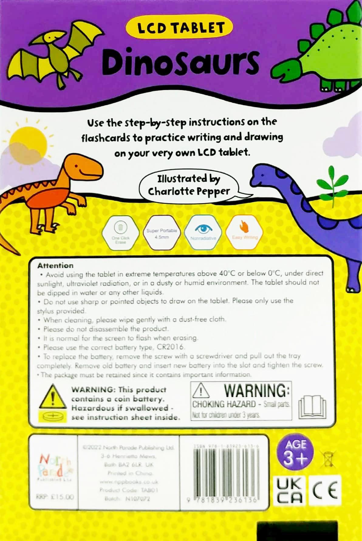 LCD Tablet &amp; Flashcards - Dinosaurs