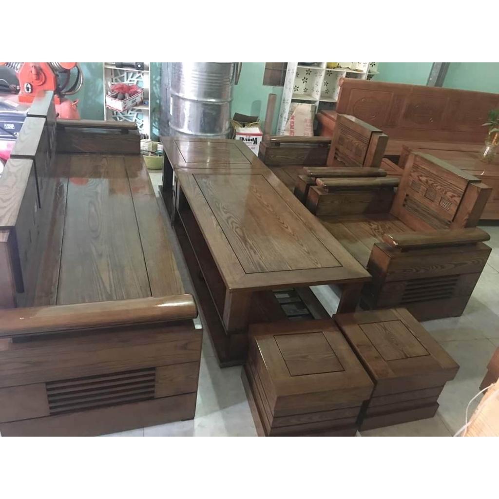 Bộ bàn ghế sofa gỗ sồi nga - Đồ Gỗ Bình Long 0388 639 288