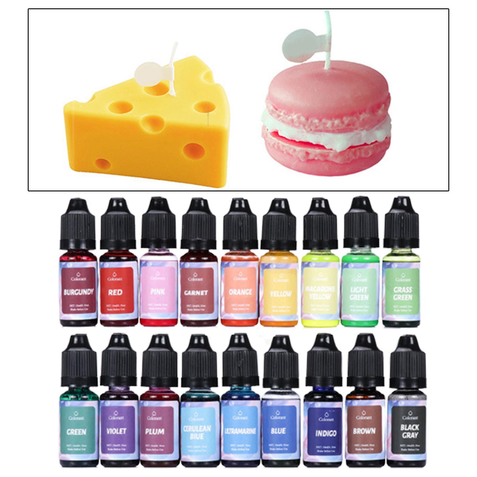 Candle Dye Liquid DIY Soap Making Candle Pigment Soap Coloring Dye 10ml Each