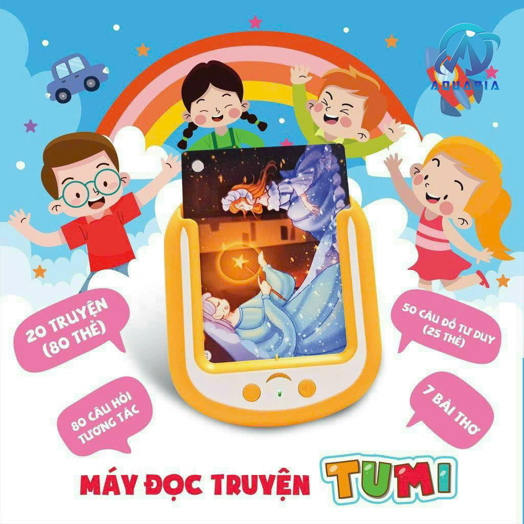 Máy Đọc Truyện Flashcard 112 Thẻ - Máy Đọc Truyện Kể Truyện Đêm Khuya Ru Bé Ngủ Ngon