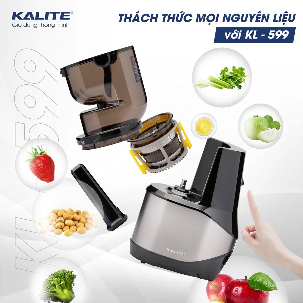 Máy ép chậm cực khoẻ 400W Kalite KL 599 ép 400ml, ép kiệt bã 98% trọn dinh dưỡng, Hàng Chính Hãng