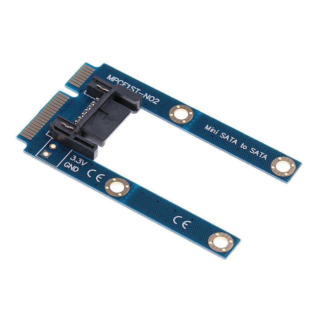 MSATA to 7Pin SATA Hard Drive Converter Card Adapter Riser Board for Laptop