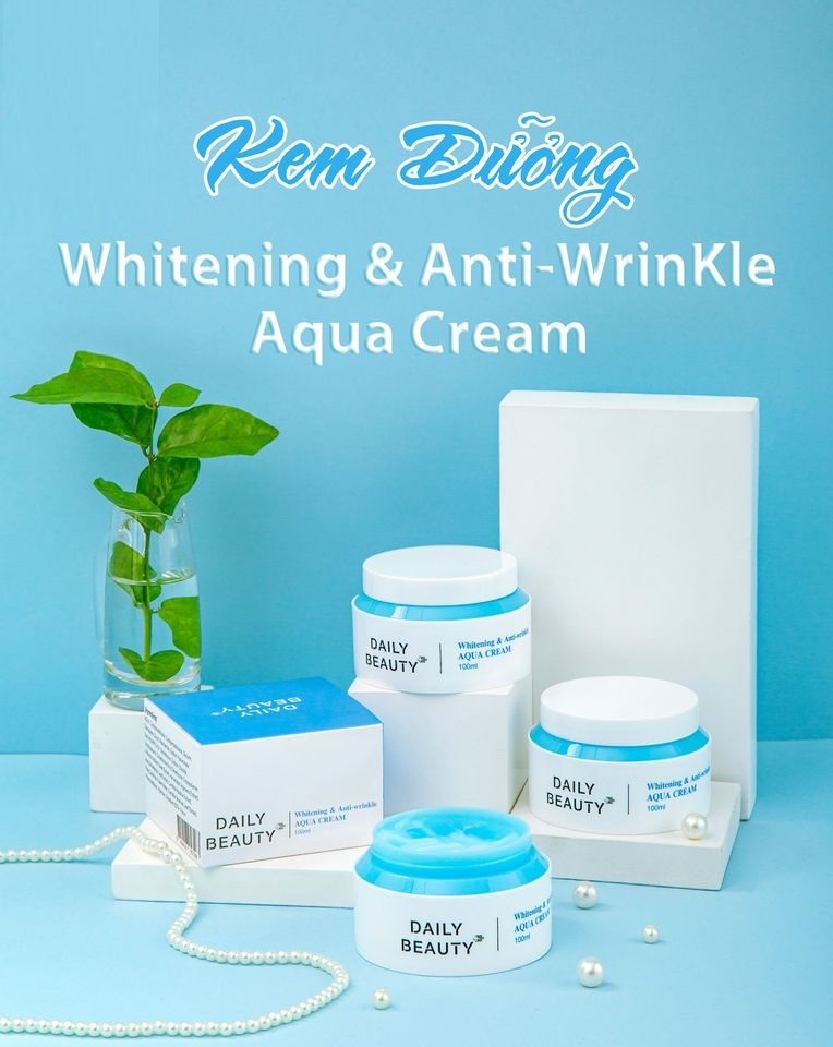 Combo 7 hộp Kem dưỡng Daily Beauty Intensive Anti-WrinKle Aqua Cream sản phẩm cấp nước cho da dầu nhập khẩu chính ngạch Hàn Quốc