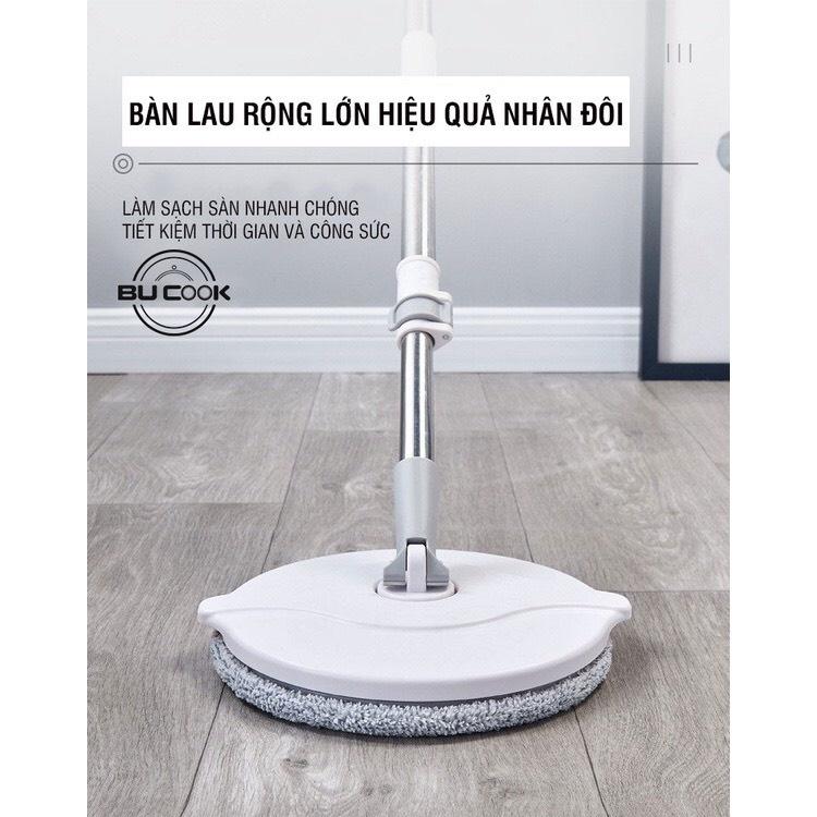 Chổi Lau Nhà K8 Hiện Đại Thông Minh Tự Tách Chất Bẩn, Bộ Cây Lau Nhà Chổi Lau Nhà Tự Vắt 360 Độ Chính Hãng Tặng Bông Lau