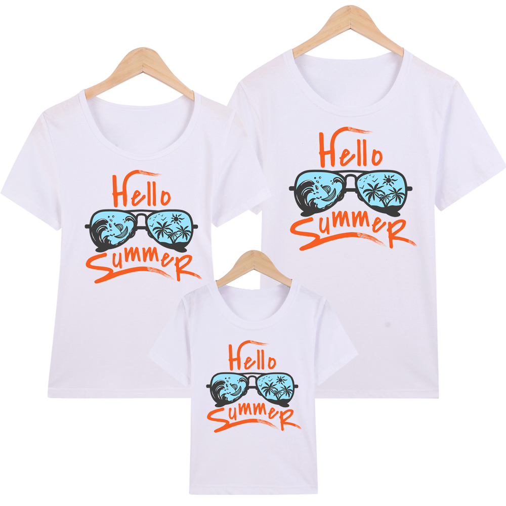 Áo thun gia đình Helloo Summer ATGD41-Trắng