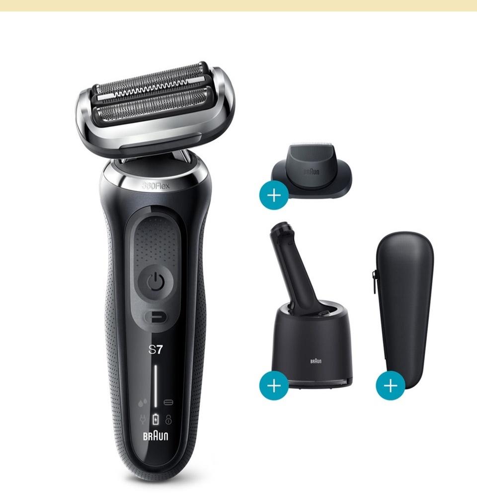 Máy Tông Đơ, Cắt Tóc, Cạo Râu Braun Series 7 70-N7200cc, Máy Cạo Râu Khô Và Ướt, Nhập Đức, BH 12 Tháng
