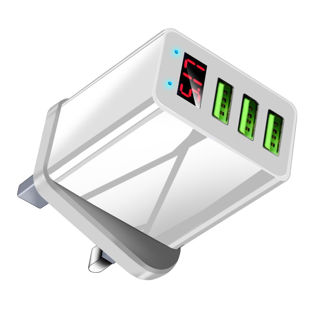 USB Charger 3-Port Desktop USB Charging Station Multiple Port