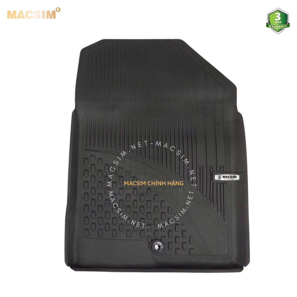 Thảm lót sàn ô tô nhựa TPE Silicon Hyundai Elantra 2016-2022 Black Nhãn hiệu Macsim