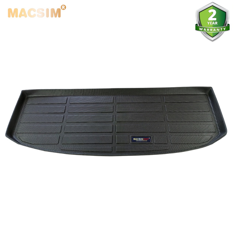 Thảm lót cốp xe ô tô Ford Everest 2022+ nhãn hiệu Macsim chất liệu TPE cao cấp màu đen