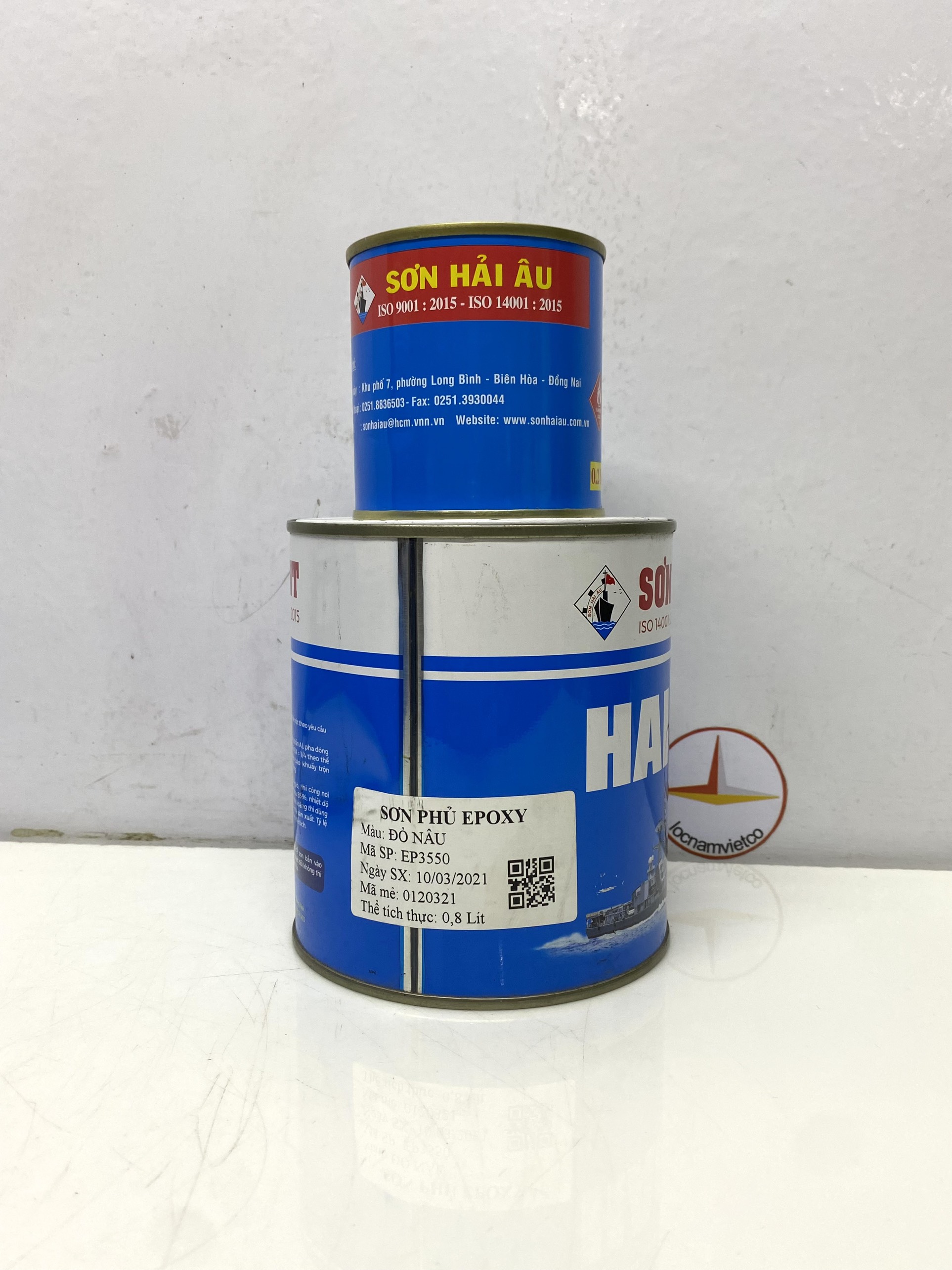 Sơn Epoxy Hải Âu màu đỏ EP550 1L/Bộ