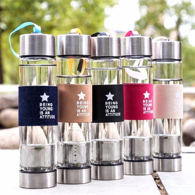 Bình thủy tinh pha trà có lọc trà 450ml