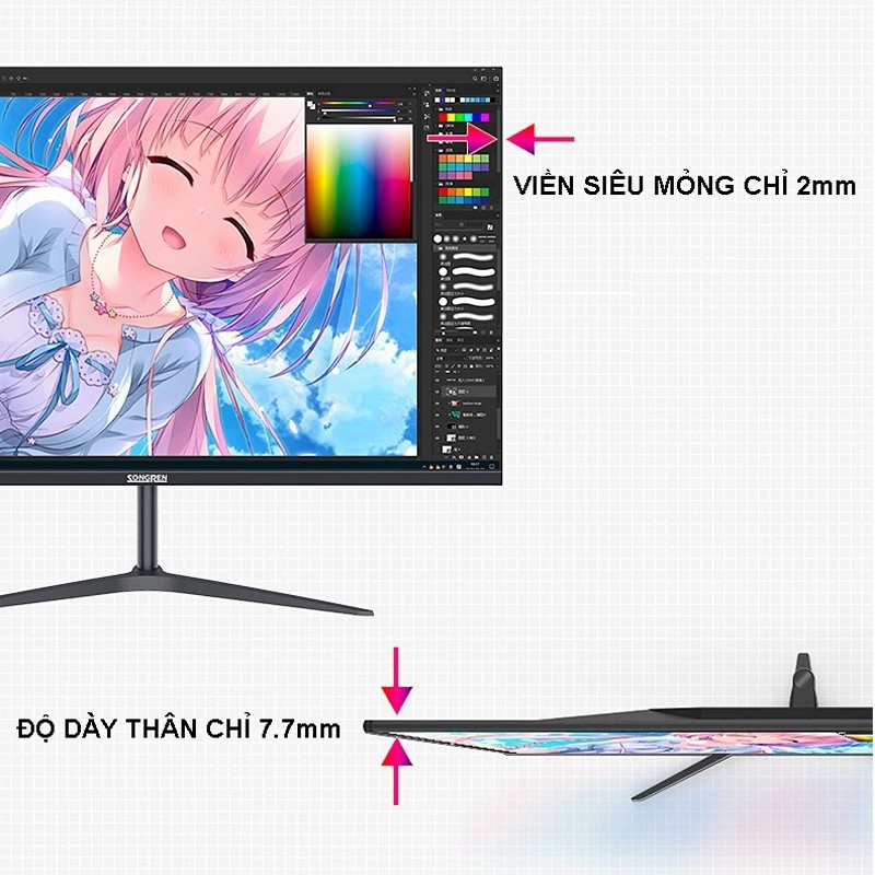 Màn Hình Máy Tính 27 inch UHD 4K (3840 x 2160) Tràn Viền Songren - hàng nhập khẩu