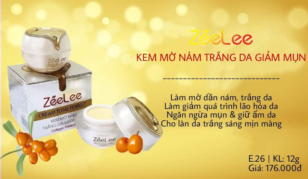 ZEELEE KEM MỜ NÁM TRẮNG DA, GIẢM MỤN 12G