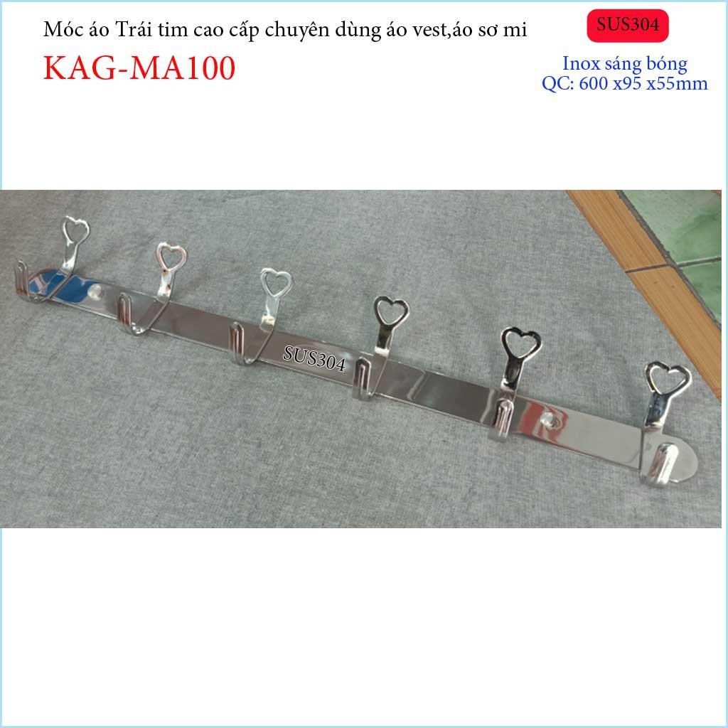 Móc treo áo vest, móc treo 2 tầng cao cấp Inox Nhật, SUS304, móc treo áo sơ mi KAG-MA100, KAG-MA101