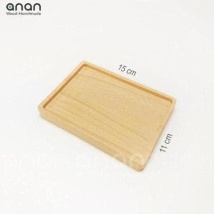 Khay gỗ chữ nhật trang trí đựng đồ ăn