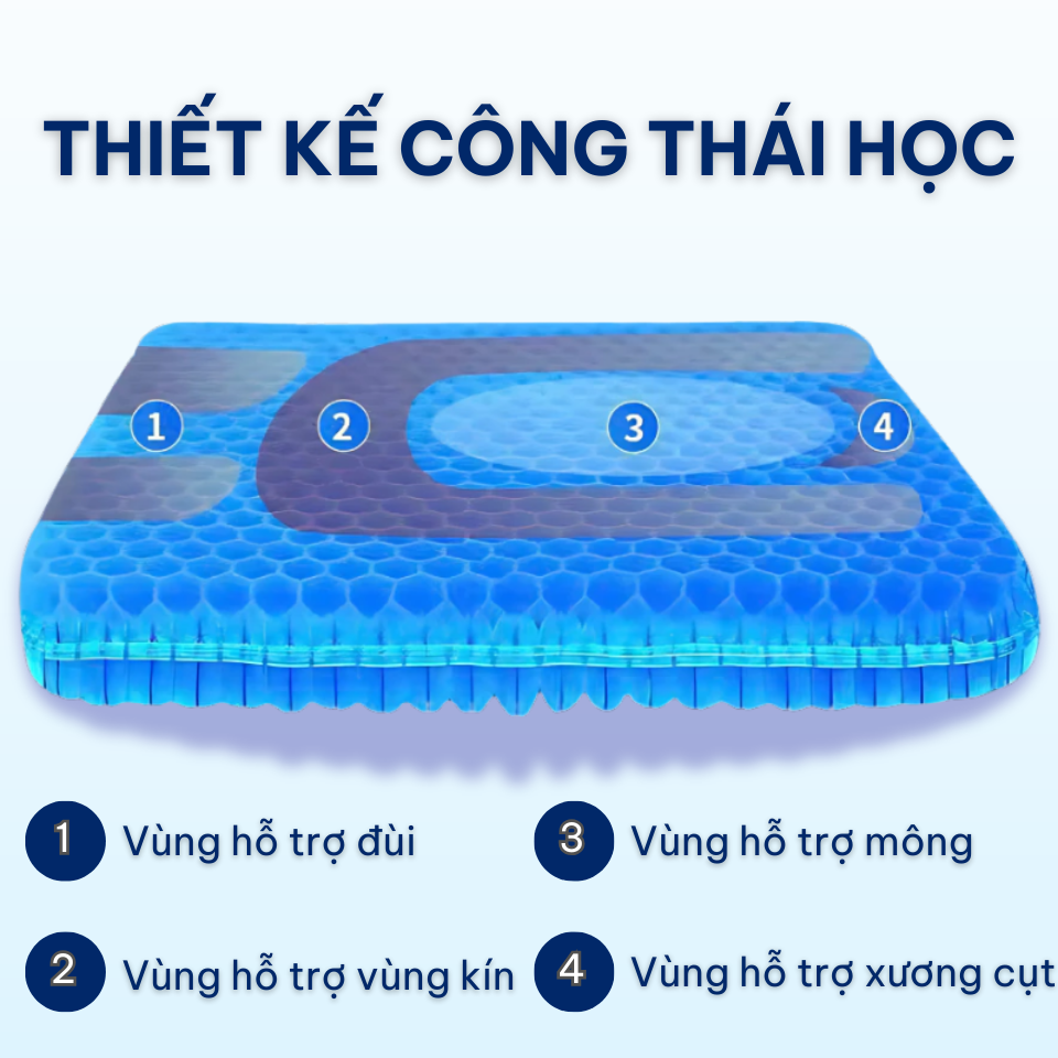 Đệm Ngồi Gel Silicon 3D Ánh Sao Chống Ê Mông Lót Ghế Văn Phòng Xe Hơi Mềm Thoáng Khí Miếng Lót Ngồi Ghế Nệm Ngồi Bệt