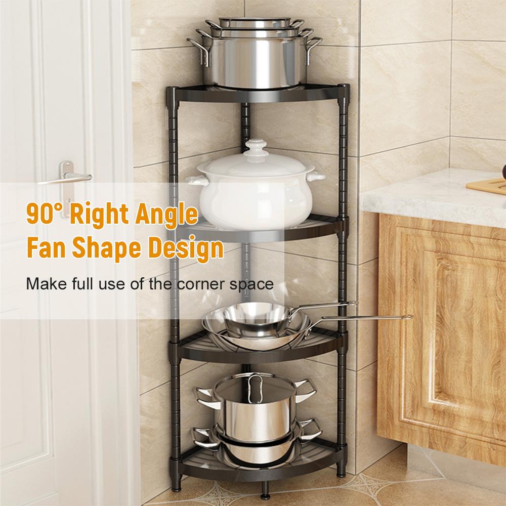 Giá đỡ ở góc 4 tầng có thể tháo rời, điều chỉnh khoảng cách các tầng bằng thép carbon siêu bền