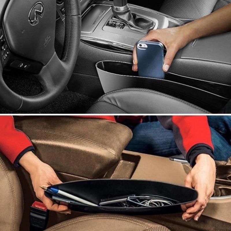 Hộp đựng đồ gắn khe ghế ngồi xe hơi có giá đỡ