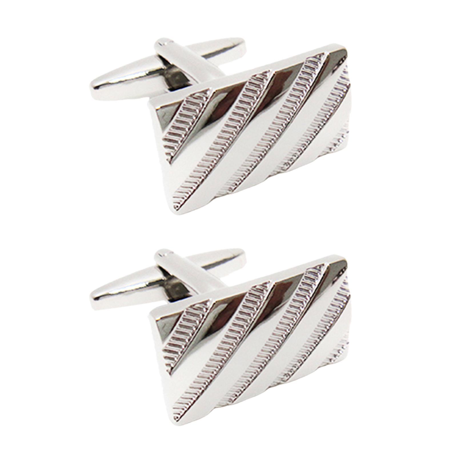 Rectangle Men Cufflinks Stylish for Wedding Anniversary Business
