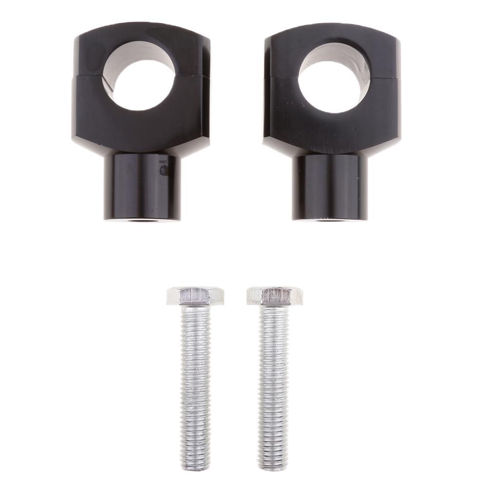 CNC 25mm 1 Inch Motorcycle Handlebar Bar Risers & Bolts for Cruiser Chopper