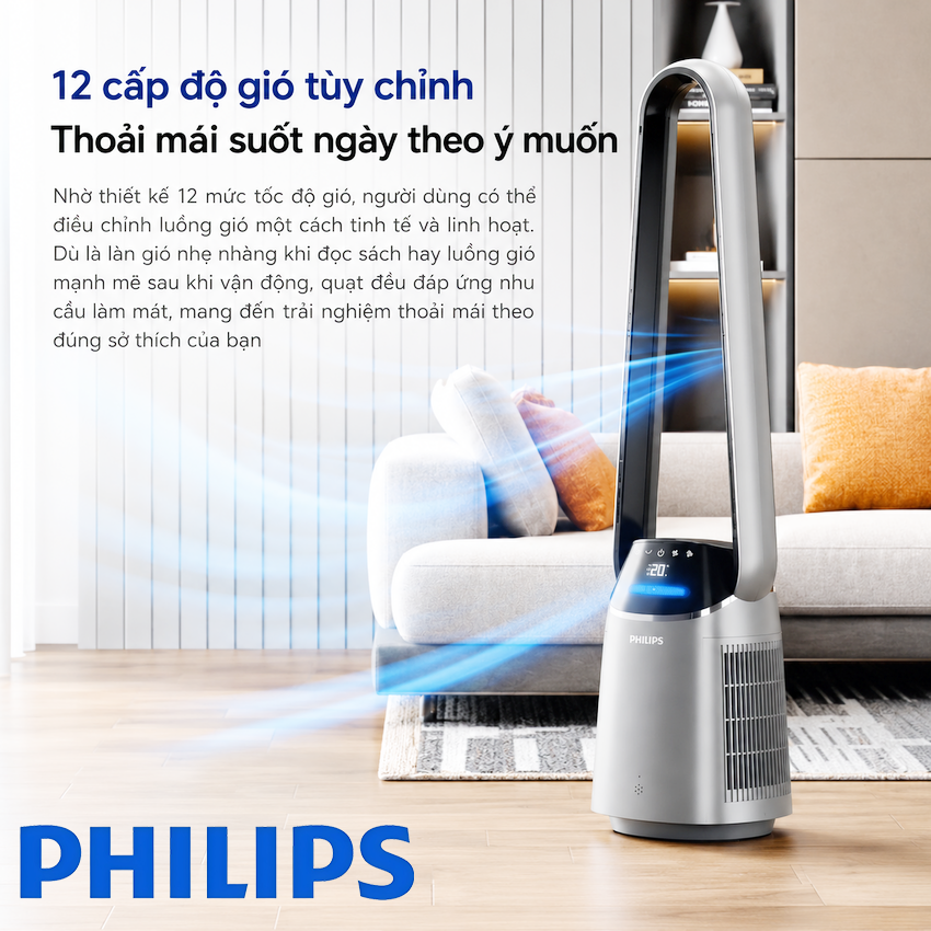 Philips ACR3244BF 2in1 Quạt Không Cánh + Máy Lọc Không Khí Sang Trọng Cho Gia Đình. HÀNG CHÍNH HÃNG