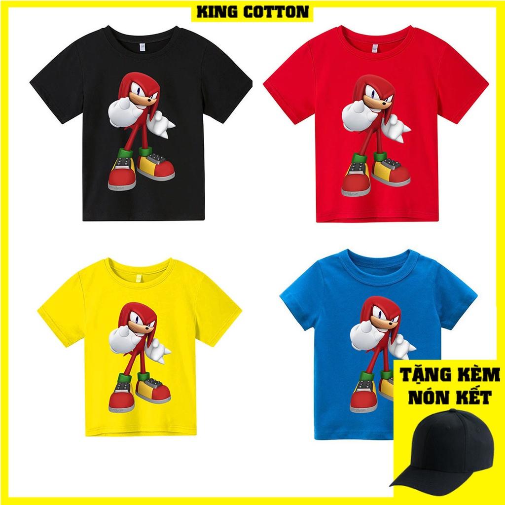 Áo thun trẻ em Sonic đỏ Có size người lớn, King Cotton