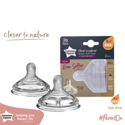 COMBO Bình sữa ty siêu mềm tự nhiên Tommee Tippee Closer to Nature 340ml &amp; Núm ty silicon thay thế 6M+