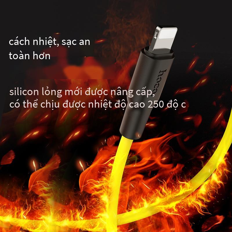 Hoco phong cách mới nhất X21 Plus keo mềm lỏng phù hợp với cáp dữ liệu Apple cáp sạc điện thoại di động phổ thông Android type-c