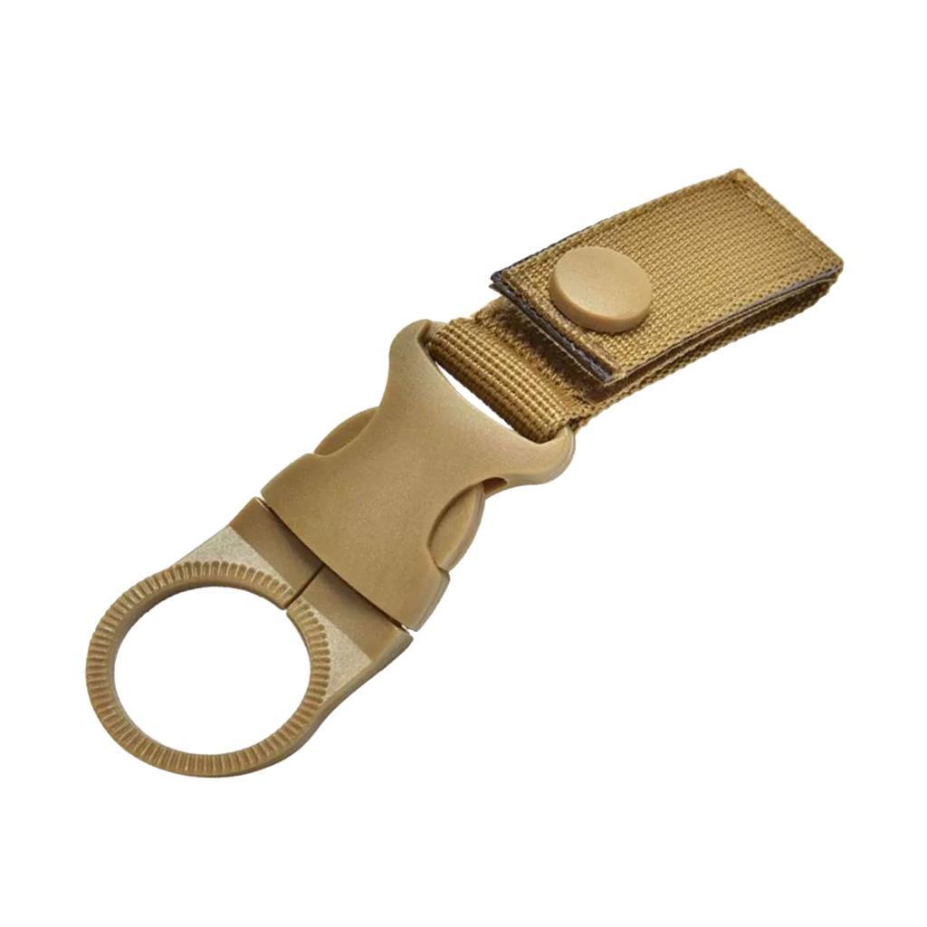 2pcs MOLLE Webbing Buckle Keychain Bottle Holder Strap Quick Release Carabiner Multi-function Outdoor Camping Tool
