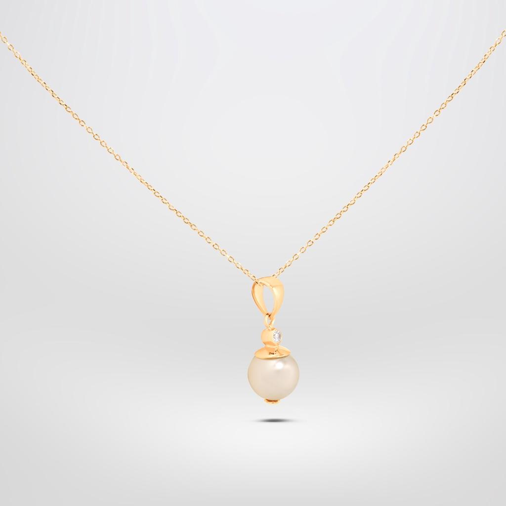 Mặt Dây Danny Jewelry Bạc 925 Ngọc Ốc Đính Đá CZ Xi Rhodium/Vàng hồng MD023